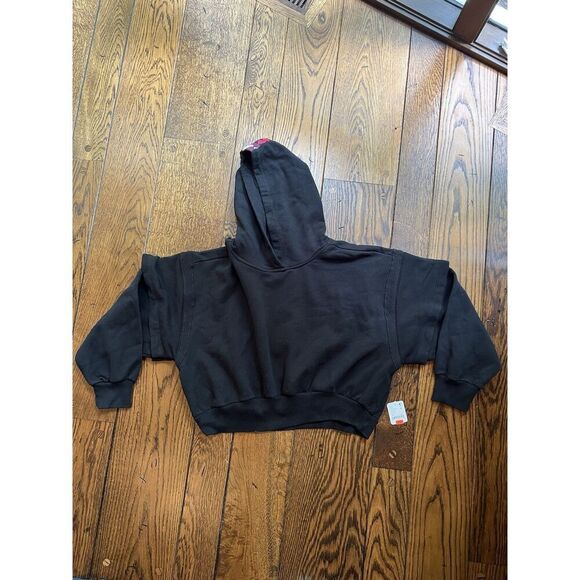 Free People Movement Snow Flow Hoodie Geo Stripe Black Size Small S NWT - Picture 1 of 6